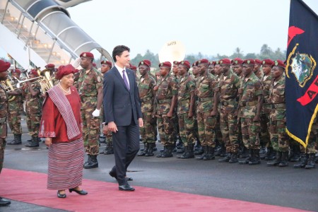 Trudeau receives military honor